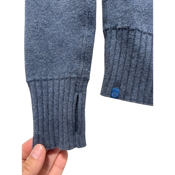 Sold Lululemon Reversible Still Lotus Sweater Small Blue Thumbholes Heathered - Picture 9 of 16